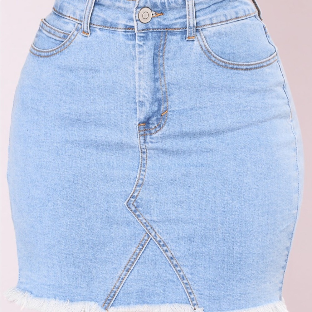 Light Washed Denim Skirt